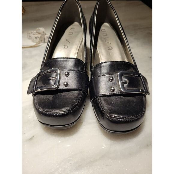 Unisa Black‎ Wedge Heel Shoes Size 8.5 M Womens Comfort - Picture 5 of 7
